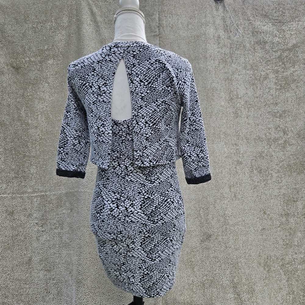 Groggi By Jbc Chic Monochrome Long‎ Sleeve Dress - Picture 7 of 12